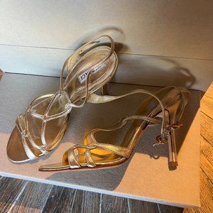 Italian Gold Versace Strappy High Heels